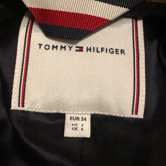 Women’s Tommy Hilfiger Check Wool Coat, Size S/2 - Picture 5 of 5
